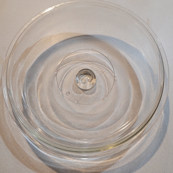 Round Clear Glass Lid  Handle 9.5x10.25" MEXICO &  7.25"x8" Clear Ribbed Lid - Picture 5 of 10
